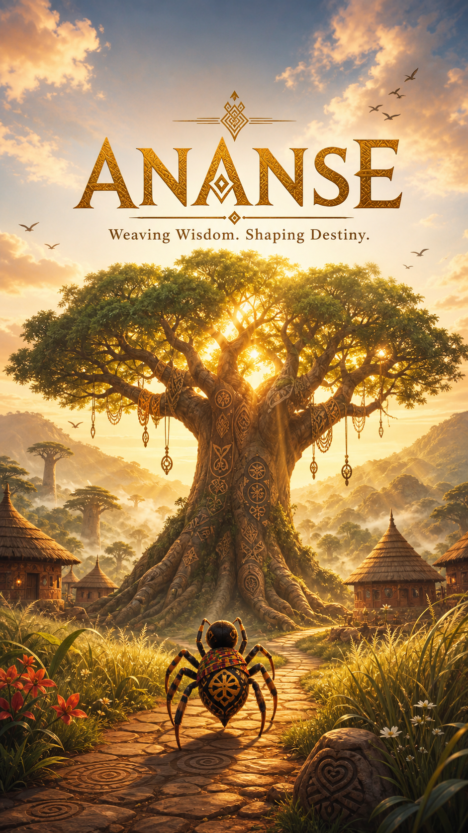 Opening art showing the world of ANANSE